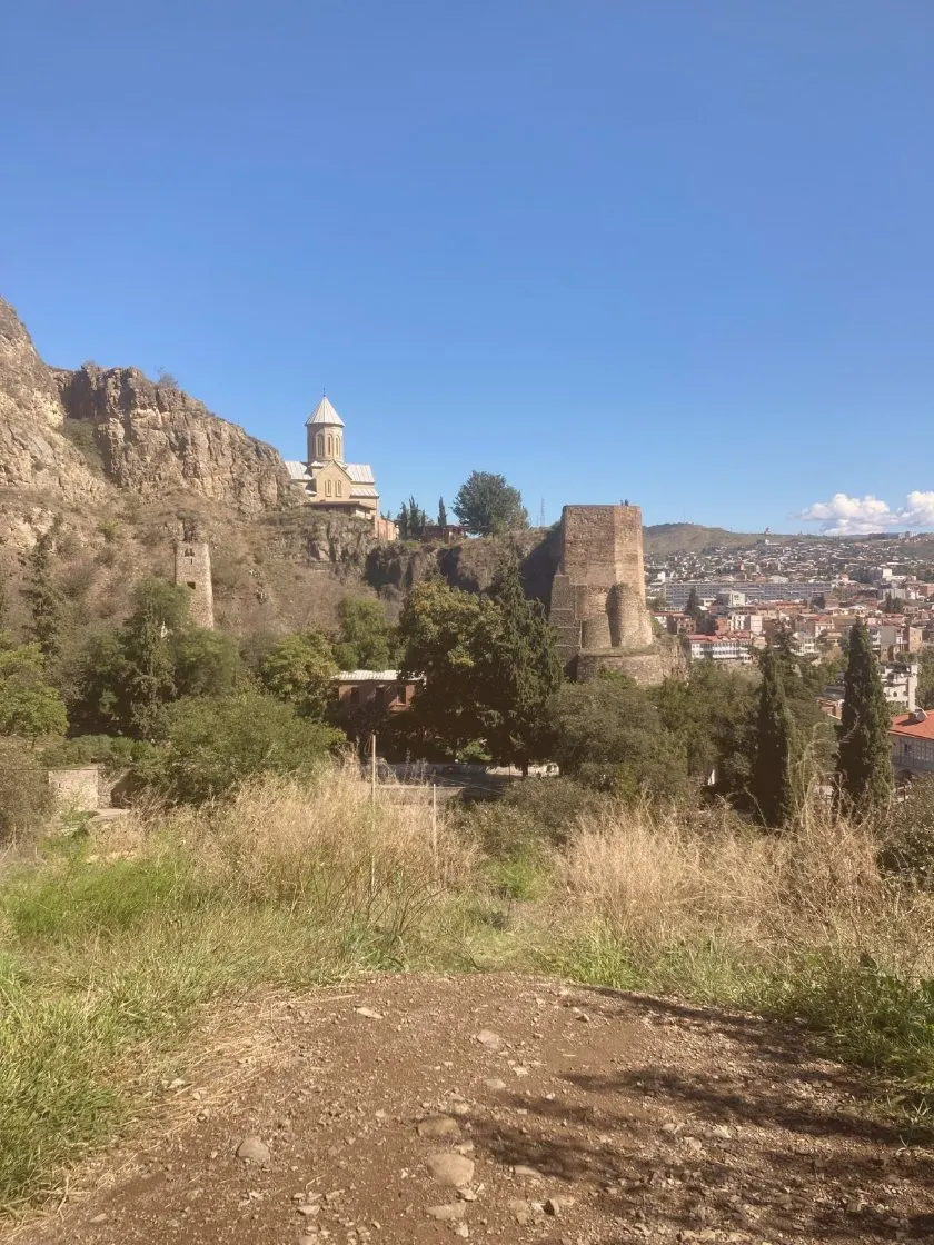 Narikala fortress and church above the city of Tbilisi, Georgia