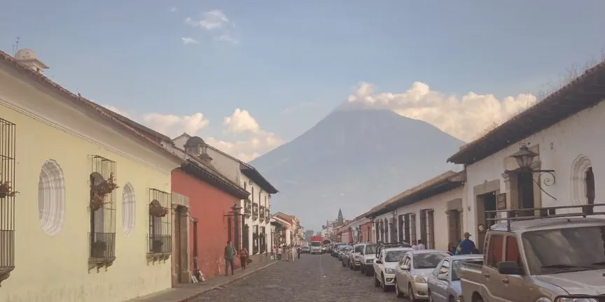 Travel illustration of Antigua, Guatemala
